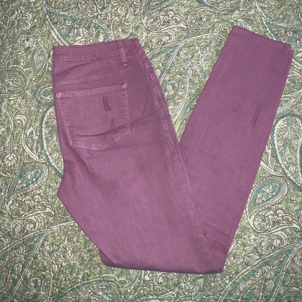 Dex lavender skinny jeans